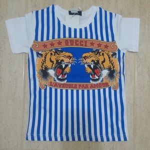 Gucci kids white & blue tee